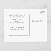 Salt Lake City, Utah Temple Bruiloft Save the Date Aankondigingskaart (Achterkant)