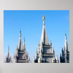 salt lake tempel engel moroni lds mormon poster