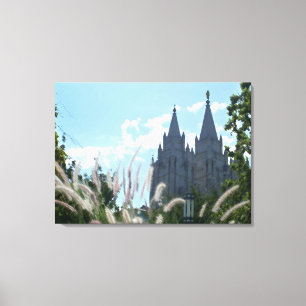 Salt Lake Temple (geschilderd) Canvas Afdruk
