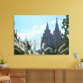 Salt Lake Temple (geschilderd) Canvas Afdruk (Insitu (Woonkamer))