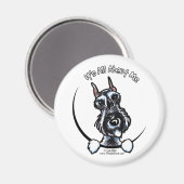Salt Pepper Schnauzer IAAM Magneet (Voorkant / Achterkant)