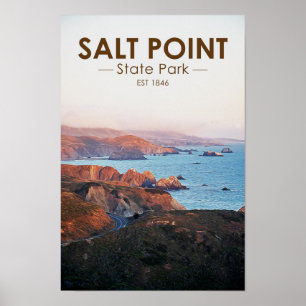Salt Point State Park California Waterverf Poster