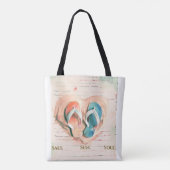 Salt Sun Sole Beach Tote Bag (Dos)