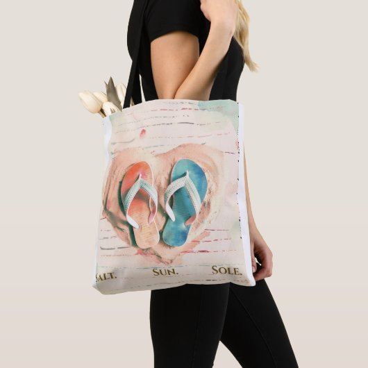 Salt Sun Sole Beach Tote Bag (De près)