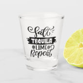 Salt Tequila Limoen Herhalen Shot Glas (Voorkant)
