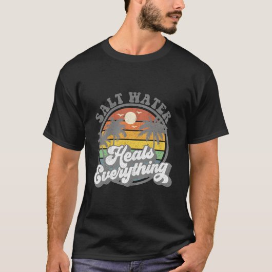 Salt Water Heals Everything Beach T-shirt (Voorkant)