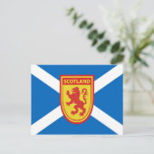 Saltire and Scotland Shield Briefkaart (Staand voorkant)