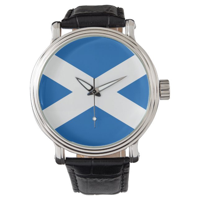 Saltire ~ Flag bij Schotland Horloge (Voorkant)