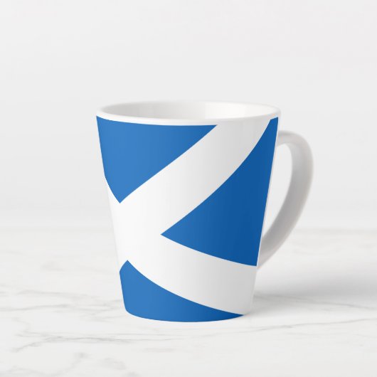 Saltire ~ Flag bij Schotland Latte Mok (Rechterhoek)
