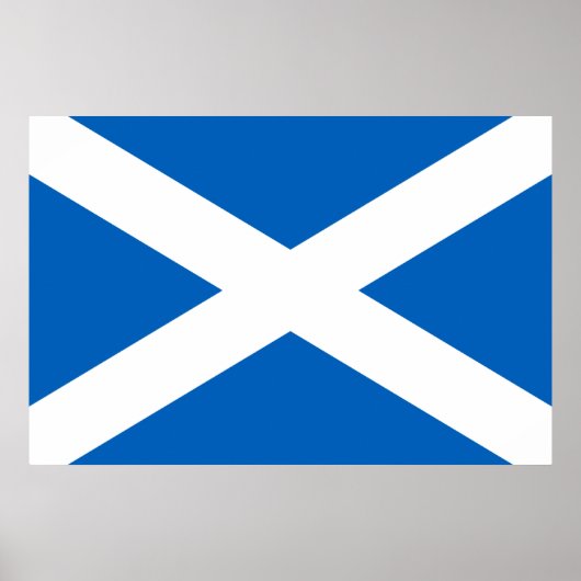 Saltire ~ Flag bij Schotland Poster (Voorkant)