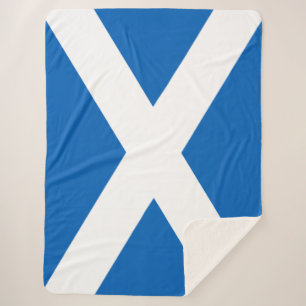 Saltire ~ Flag of Scotland Sherpa Blanket Deken