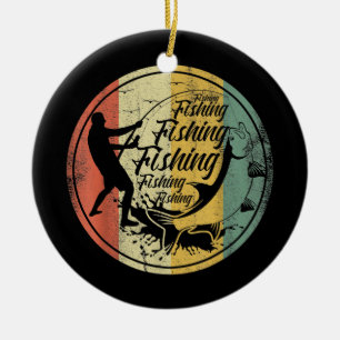 Saltwater Deep Zee Vist Angler Fisherman Sport Keramisch Ornament