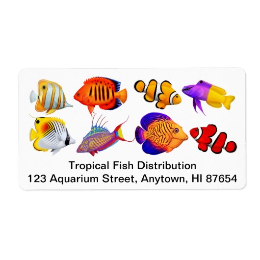  saltwater Marine Aquarium Fish Label (Voorkant)