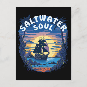 Saltwater Soul - Oude Galei Boot Briefkaart