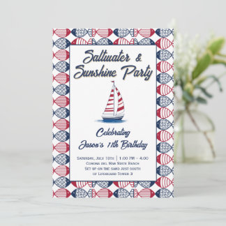 Saltwater & Sunshine strand zeilfeest Kaart