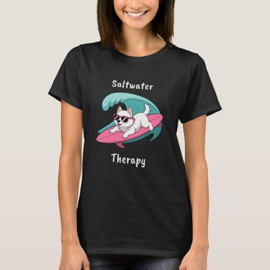 Saltwater Therapy - Funny Surf T-Shirt (Devant)
