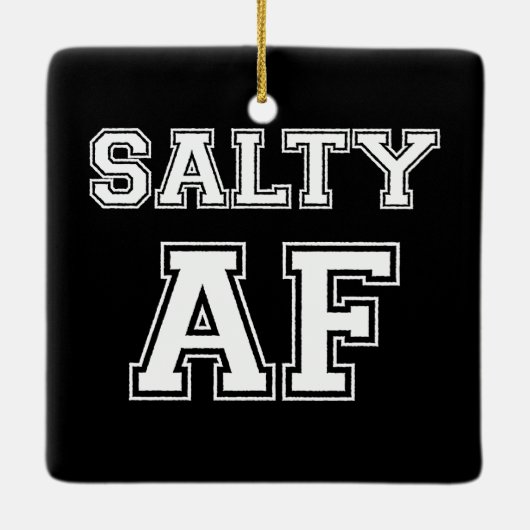 SALTY AF PINGING PONG BALL KERAMISCH ORNAMENT (Achterkant)