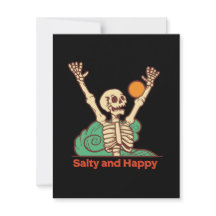 Salty and Happy Skeleton op een
