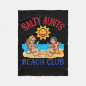 Salty Aunts Beach Club Summer Vacation Vibes 2025 Fleece Deken (Voorkant)