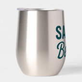 Salty Beach Teal Coastal Life Ocean Graphic Print (Droite)