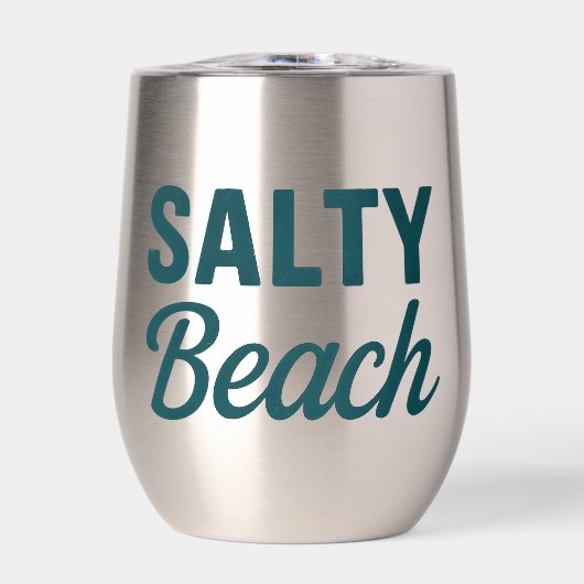 Salty Beach Teal Coastal Life Ocean Graphic Print (Avant)