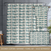 Salty Beach Teal Sand Coastal Beach Decor Graphic