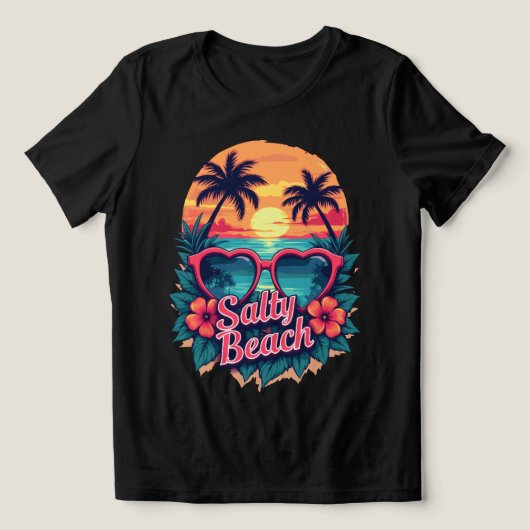 Salty Beach Tri-Blend Shirt (Design voorkant)