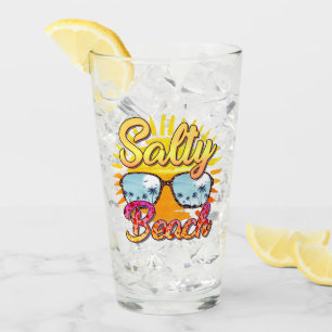 Salty Beach Tropische zon en palmboom Glas