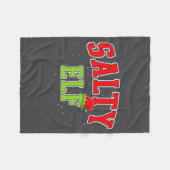 Salty Elf Christmas Family Matching Group Xmas  Fleece Deken (Voorkant (Horizontaal))