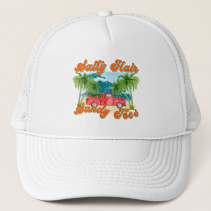 Salty Hair, Sandy Toes Tropisch eiland Trucker Pet