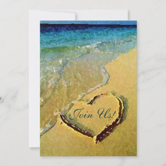 Salty Heart Wedding Invitations Kaart (Voorkant)