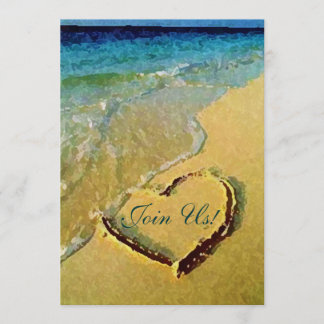 Salty Heart Wedding Invitations Kaart