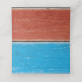 Salty Kisses Red en Blue Folded Place Kards (Binnenkant ongevouwen)