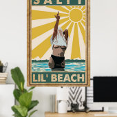 Salty Lil Beach Poster (Thuiskantoor)