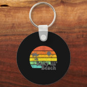 Salty Lil Beach Retro Vacation Funny Summer Quote  Sleutelhanger (Voorkant)
