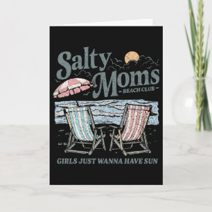 Salty Moms Beach Club Retro Vakantie Kustsfeer Kaart