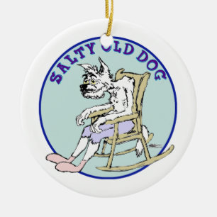 Salty Old Dog Keramisch Ornament