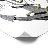 Salty Pirate Skull en Anchor Poster (Hoek)