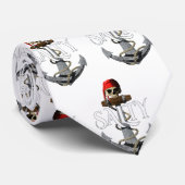 Salty Pirate Skull en Anchor Stropdas (Opgerold)