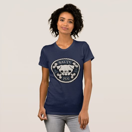 Salty Pug T-shirt (Voorkant volledig)