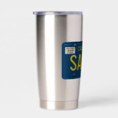 Salty -Retro 1969 California License Plate Graphic Geïsoleerde Drinkbeker (Rechts)