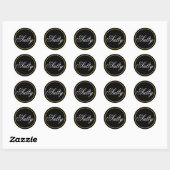 "Salty" Wedding Sticker - Black Gold (Vel)