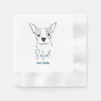 Salud! Boston Terrier bruiloft servetten