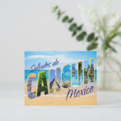 Saludos de Cancun, salutations de Cancun Carte Pos (Debout devant)