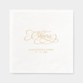 Salue Élégante Calligraphie Mariage Véritable Or (Recto)