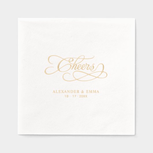 Salue Élégante Calligraphie Mariage Véritable Or (Recto)