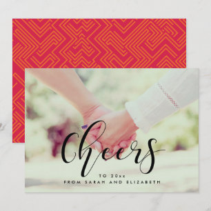 Salue l'élégant carte photo du Nouvel An