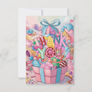 Saluer Candyland carte de remerciements