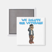 Saluer notre aimant pour vétérans (Recto/Verso)