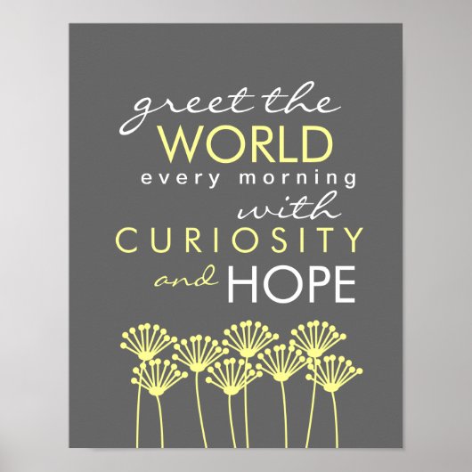 Saluez le monde avec Curiosity & Hope Cote Poster (Devant)